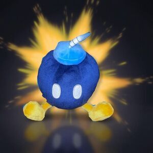 Little Buddy Super Mario All Star Collection Bob Omb Stuffed Plush 5"